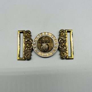 A Grenadier Guards Officers Victorian belt buckle in brass, with the regimental emblem in the centre.