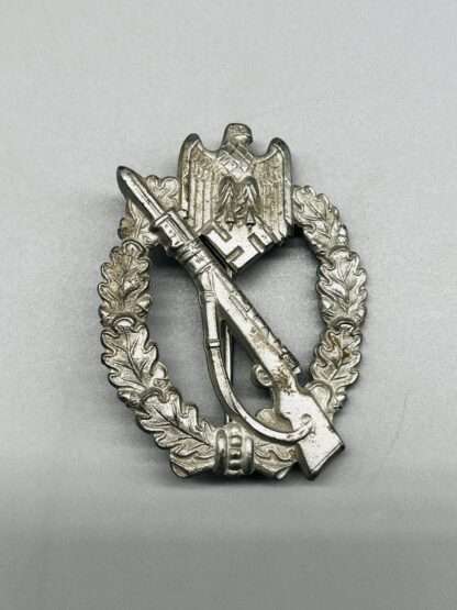 A WW2 German Infantry Assault Badge Silver By Gottlieb & Wagner.