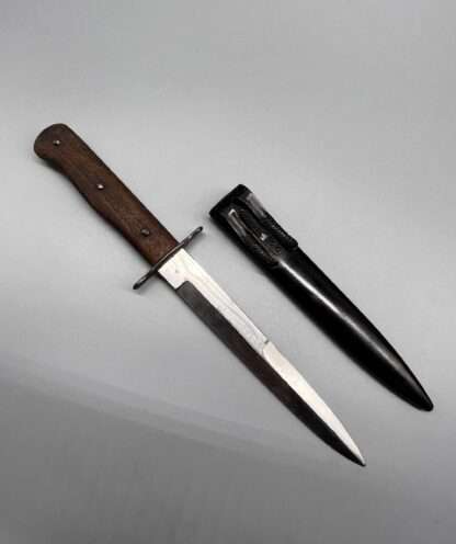 A WW2 German Luftwaffe Combat Boot Knife Marked 5, with scabbard.