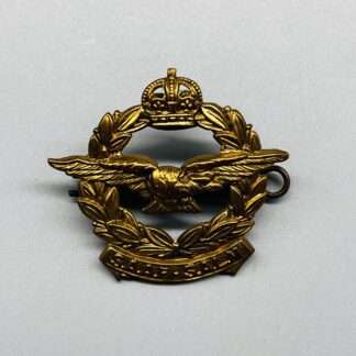A WW2 South African Air Force Officers Cap Badge, constructed in brass.