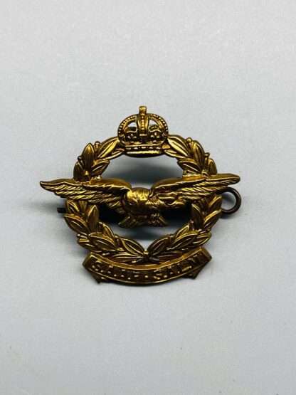 A WW2 South African Air Force Officers Cap Badge, constructed in brass.