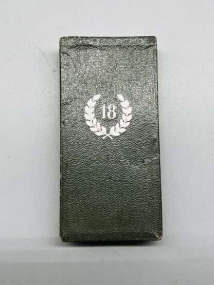 A WW2 German Police Long Service Medal 18 Years, green presentation box.