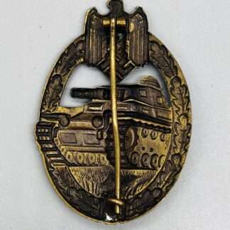 Panzer Assault Badge Bronze By Wurster Hollow Back