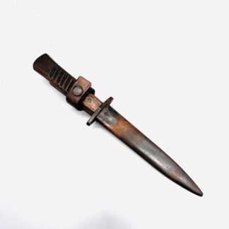 WW1 German Close Combat Boot Knife By Gottlieb Hammesfahr and scabbard.