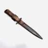 A WW1 German Close Combat Boot Knife By Gottlieb Hammesfahr and scabbard.