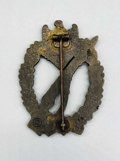 Reverse image of Infantry Assault Badge Bronze by Wiedmann.