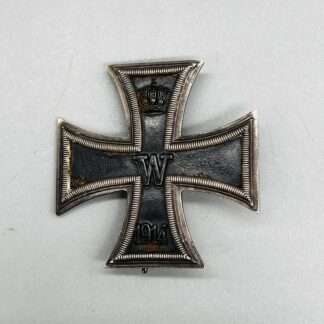 A WW1 Iron Cross 1st Class 1914 with silver frame.