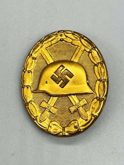 A WW2 German Gold Wound Badge By Hauptmünzamt, with nice gilt.