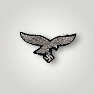 A Luftwaffe Officer's Breast Eagle hand embroidered in silver bullion.