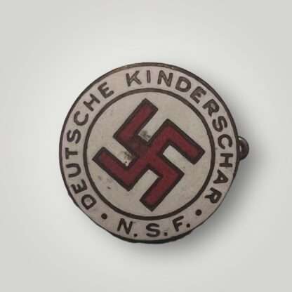 An original N.S.F Deutsche Kinderschar pin badge, constructed in enamel.