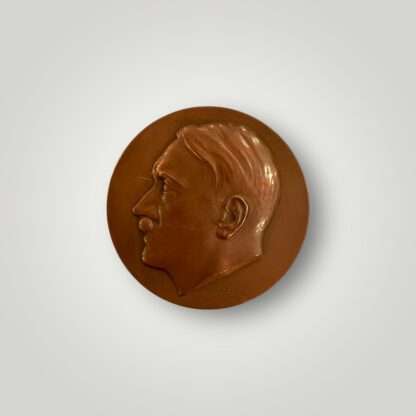 A scarce Adolf Hitler 50th Birthday celebration medal, die struck in copper.