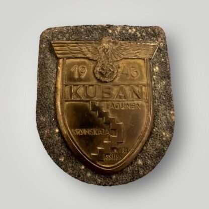 An original Heer Kuban shield, with grey woollen backing.