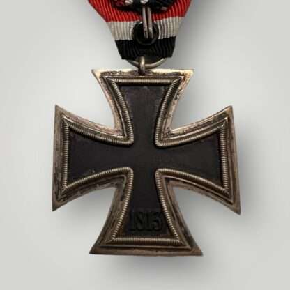Reverse image of a Iron Cross 2nd Class Austrian court mounted.
