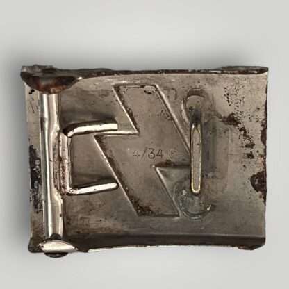 Reverse image of an orginal DJ Belt Buckle, die stamped, nmarked M4/34 with RZM logo.
