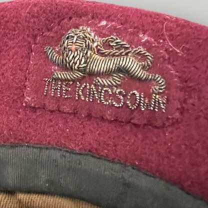 A genuine and rare WW2 King's Own Regiment Officer's bullion beret badge.