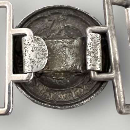 Reverse image of an original SS Waffen-SS officer’s belt buckle by Emil Jüttner.