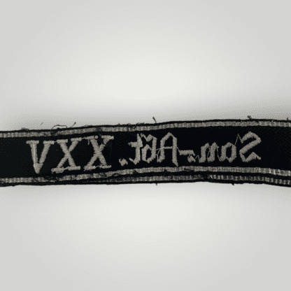 An original Waffen-SS San.-Abt.XXV cuff title cuff title.