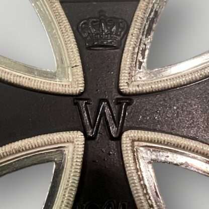 A close up image of a mint Iron Cross 1st Class 1914-18 By B.H. Mayer.