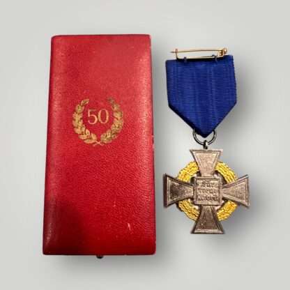 Original National Faithful Service Medal 50 Years with presentation case