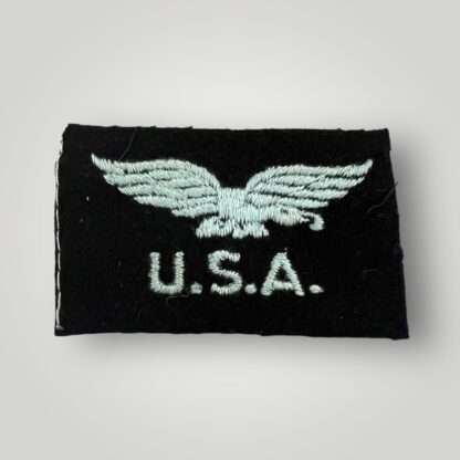 A RAF USA WW2 (BCATP) Shoulder title badge, machine embroidered.