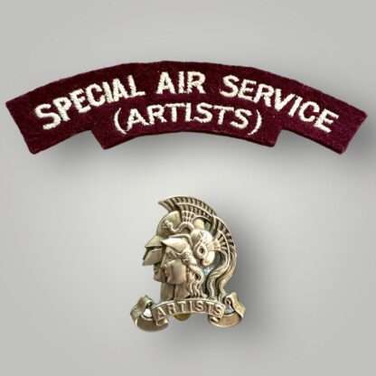 An original Special Air Service (Artists) Shoulder Title & Artists Rifle Cap Badge