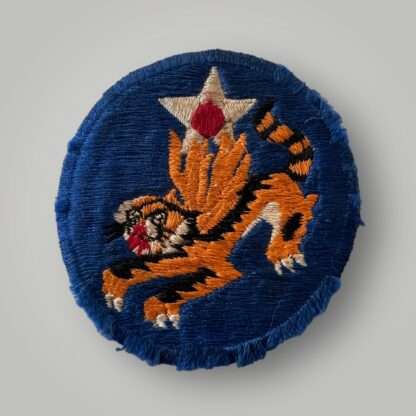 An orginal 14th USAAF WW2 flying tigers badge, machine embroidered patch.