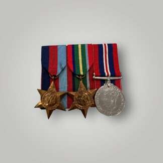A original British WW2 court mounted pacific star medal group featuruing the 1939-45 Star, Pacific Star, and the 1939-45 medal.