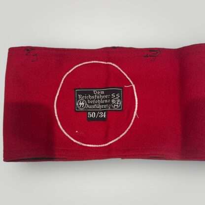 Reverse image of an Allgemeine SS Armband With RZM Label 1933.