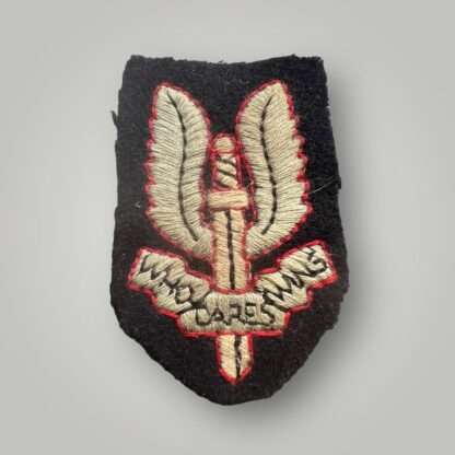 A genuine Special Air Service Beret Badge post war circa 2000, machine embroidered.