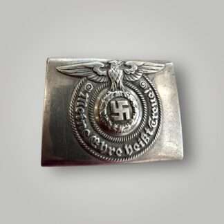 An original Waffen-SS EM/NCOs Belt Buckle RZM 822/38, die struck alluminium.