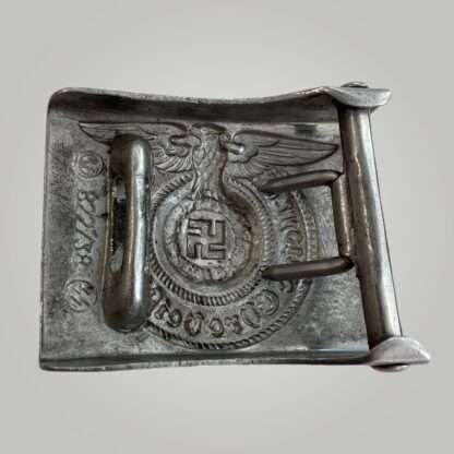 Reverse image of an original Waffen-SS EM/NCOs Belt Buckle marked RZM 822/38 for Richard Sieper & Söhne' from Lüdenscheid.