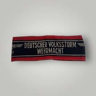 Deutscher Volkssturm Wehrmacht Armband, constructed on screen printed cotton.