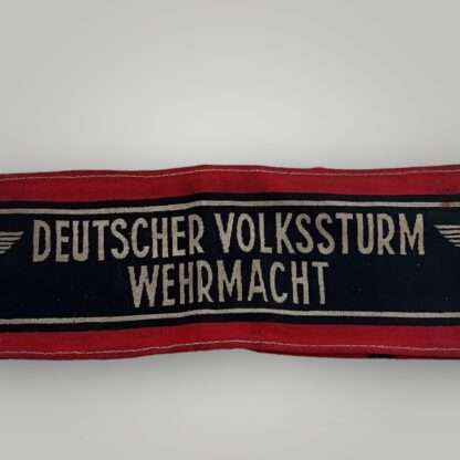 Deutscher Volkssturm Wehrmacht Armband, constructed on screen printed cotton.