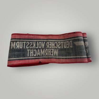 Deutscher Volkssturm Wehrmacht Armband, constructed on screen printed cotton.