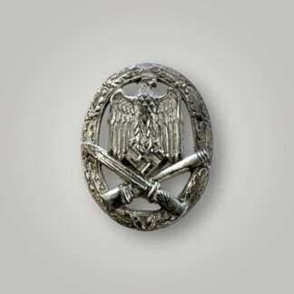 Heer General Assault Badge unmarked constructed in silvered-plated zinc.