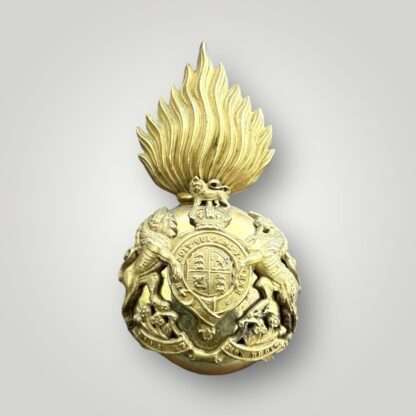 Reverse image of a Royal Scots Fusiliers Officers gilt cap badge 1902 - 1952, two part construction with nice gilt finish.