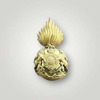 Reverse image of a Royal Scots Fusiliers Officers gilt cap badge 1902 - 1952, two part construction with nice gilt finish.