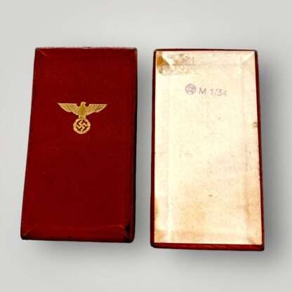 Original NSDAP 10 Years presentation box marked RZM 1/34.