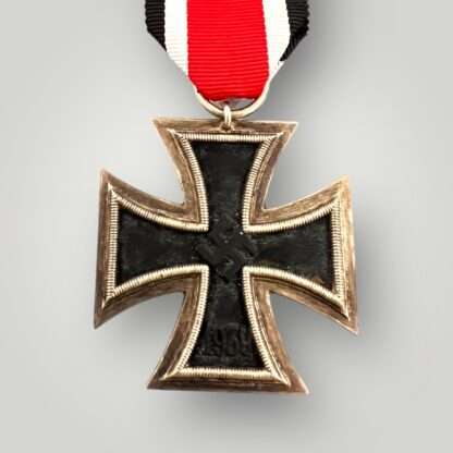 A rare WW2 German Iron Cross 2nd Class Medal By S. Jablonski GmbH, two part construction with magnetic iron core.