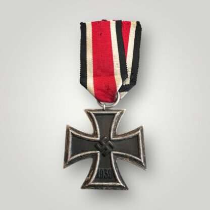 A rare original Iron Cross 2nd class medal by J.E. Hammer & Söhne, two part construction with magnetic iron core.