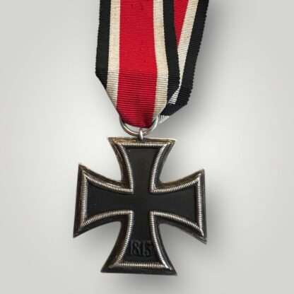 A rare original Iron Cross 2nd class medal by J.E. Hammer & Söhne, two part construction with magnetic iron core.