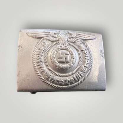 An original Waffen-SS EM/NCOs belt buckle by RZM36/39, die struck alluminium.