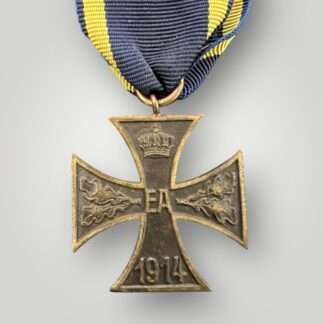 An original German WW1 Brunswick War Merit Cross second class. The medal is unmarked and constructed in dark bronze.