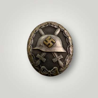 An original WW2 German wound badge in silver, constructed in tombac with silver wash.