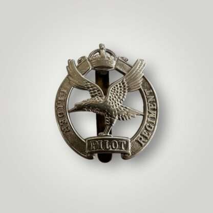 An original WW2 British Glider Pilot Regiment cap badge, die stamped in white metal.