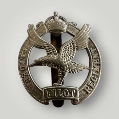 An original WW2 British Glider Pilot Regiment cap badge, die stamped in white metal.