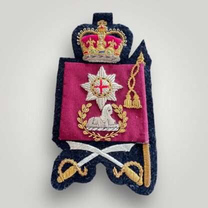 A Coldstream Guards Company Sergeant Majors rank insignia, worn on ceremonial No 1 dress, circa the 1980s, embroidered in bullion.