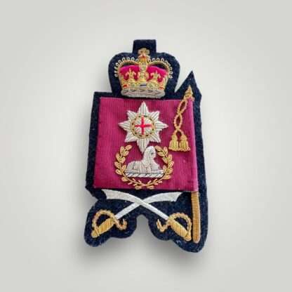 A Coldstream Guards Company Sergeant Majors rank insignia, worn on ceremonial No 1 dress, circa the 1980s, embroidered in bullion.