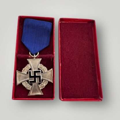 An original German WW2 National Faithful Service Medal 25 Years with presentation box.