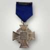 Reverse image of a German WW2 National Faithful Service Medal 25 Years.